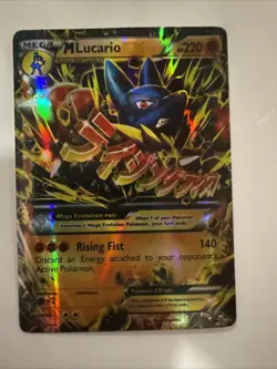 Pokemon TCG M Lucario EX Holo Full Art Ultra Rare 55/111 - Image 1