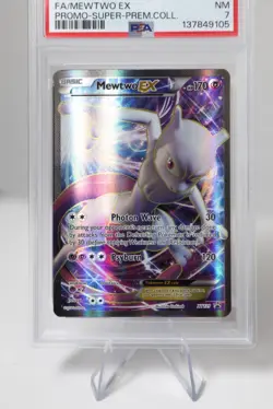 Pokemon Mewtwo EX XY Black Star Promo Full Art Holo XY125 2016 PSA 7 - Image 2