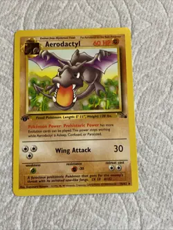 1999 Pokemon Fossil #16 Aerodactyl 1st Edition NM-MT 16/62 - Image 1