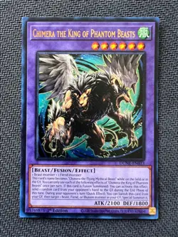 Yugioh Chimera the King of Phantom Beasts 1st Edition Ultra Rare DUNE-EN033 NM - Image 1