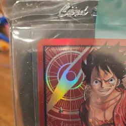 One Piece TCG MONKEY.D. LUFFY ENGLISH PRE-ERRATA FOIL LEADER NM ST01-001 EN - Image 2