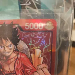 One Piece TCG MONKEY.D. LUFFY ENGLISH PRE-ERRATA FOIL LEADER NM ST01-001 EN - Image 3