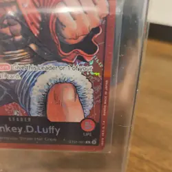 One Piece TCG MONKEY.D. LUFFY ENGLISH PRE-ERRATA FOIL LEADER NM ST01-001 EN - Image 4