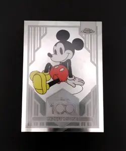 Mickey Mouse Topps Disney 100 Card 1X Recractor And 2X Base Card - Image 3