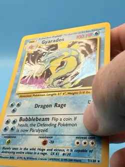 Vintage 2000 Pokemon Base Set 2 Gyarados 7/130 Holo Card - Image 2