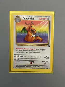 Dragonite - 19/62 - Pokemon Fossil Unlimited Rare Card WOTC NM Near Mint -g - Image 1