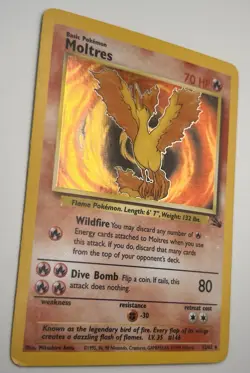 Pokemon Moltres Fossil Holo Rare 12/62 70 HP Basic 1999 The Pokemon Company Card - Image 3