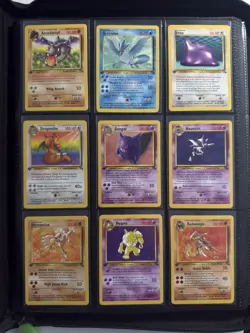 Complete 16-62 Fossil 1st Edition 1999 Non Holo Set Pokemon Cards EX-Near Mint - Image 1