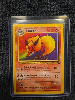 Pokemon TCG Flareon Card 19/64 Jungle Unlimited Rare Non-Holo NM/Mint Condition - Image 1
