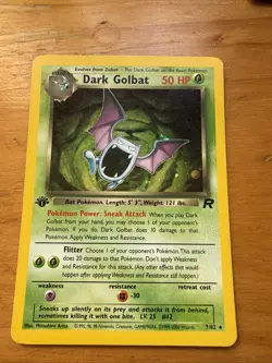 Pokemon Dark Golbat Holo Rare TCG Card 7/82 Unlimited - Image 1