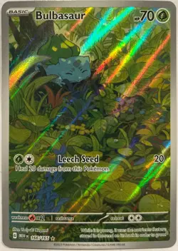 Bulbasaur 166/165 Holo Illustration Rare Scarlet & Violet 151 Pokemon Card - Image 1