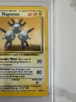 Vintage 1999 Pokemon Game Magneton-Holo Card #9: Graded PSA 5 EX-MT - Image 3