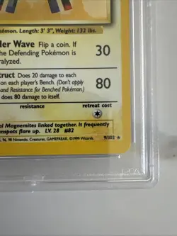 Vintage 1999 Pokemon Game Magneton-Holo Card #9: Graded PSA 5 EX-MT - Image 4