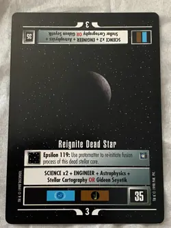 Star Trek CCG 1E Deep Space Nine REIGNITE DEAD STAR Card NEVER PLAYED - Image 1