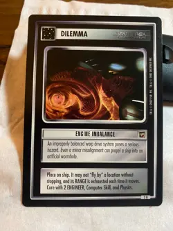 Star Trek CCG 1E TMP Set ENGINE IMBALANCE Card - Image 1