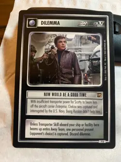 Star Trek CCG 1E TMP Set NOW WOULD BE A GOOD TIME Card - Image 1