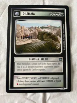 Star Trek CCG 1E Voyager HANONIAN LAND EEL Rare Card NEVER PLAYED - Image 1