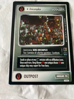 Star Trek CCG 1E THE BORG UNICOMPLEX Rare Card NEVER PLAYED - Image 1