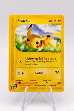 PIKACHU 124/165 Expedition nonholo E-Series Pokemon TCG card NM-MT - Image 1