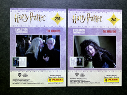 Draco Lucius Malfoy Harry Potter Evolution TCG Cards English Panini #239.240 A - Image 3