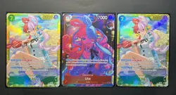 One Piece Card Game Uta Lot SEC x2 + Alt Art Rare (3 Cards) EB01 / EB03 FILM - Image 1