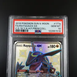 PSA 10 Rayquaza GX 177a Pokemon Hidden Fates Promo Full Art Holo Card - Image 2