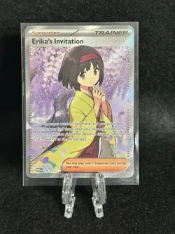 Erika's Invitation Full Art NM 196/165 Scarlet & Violet 151 Pokemon Card - Image 1