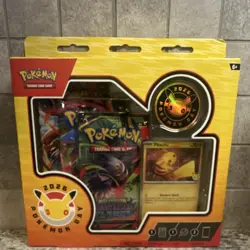 Pokemon Day 2026 Collection Box Foil Promo Pikachu Card & Booster Packs - Image 1