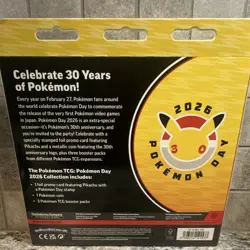 Pokemon Day 2026 Collection Box Foil Promo Pikachu Card & Booster Packs - Image 3