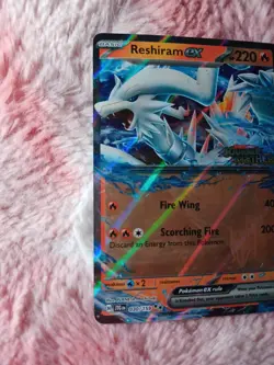 2025 Pokemon TCG Reshiram ex 030/159 Journey Together Stamped Promo Card - Image 2