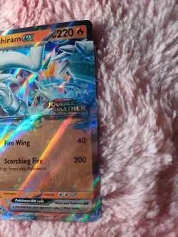 2025 Pokemon TCG Reshiram ex 030/159 Journey Together Stamped Promo Card - Image 3