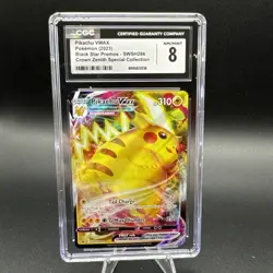 Pikachu VMAX Black Star Promo 2023 Crown Zenith CGC 8 Graded Card - Image 1