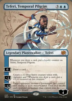 1x Teferi, Temporal Pilgrim - Foil - Borderless Light Play MTG Magic - Kid Icaru - Image 1