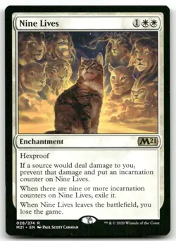 Nine Lives #28 (NM) Core Set 2021 M21 Magic MTG - Image 1