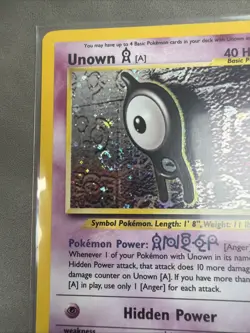 Unown [A] ⭐ 14/75 Holo Rare Neo Discovery 2001 Pokemon LP 💫 SWIRL 💫 Vintage - Image 2