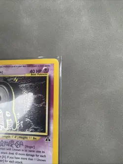 Unown [A] ⭐ 14/75 Holo Rare Neo Discovery 2001 Pokemon LP 💫 SWIRL 💫 Vintage - Image 4