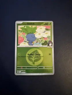 Pokemon TCG Ascended Heroes Erika’s Oddish 001/217 Energy Reverse Holo - Image 1