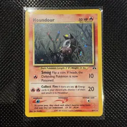 2001 Pokemon Houndour 5/75 Neo Discovery Holo Rare 50 HP Basic Aya Kusube - Image 1