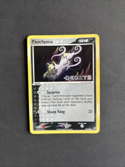 Pokemon TCG Poochyena EX Deoxys 70/107 Reverse Holo Common 2005 Nintendo - LP - Image 1