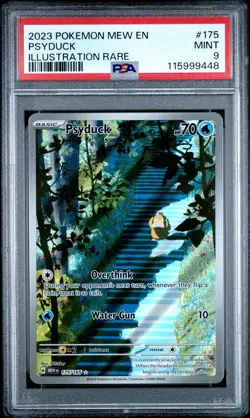 2023 POKEMON MEW EN-151 ILLUSTRATION RARE #175 PSYDUCK PSA 9 - Image 1