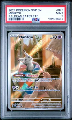 2024 POKEMON SVP EN-SV BLACK STAR PROMO #075 MIMIKYU PSA 9 - Image 1