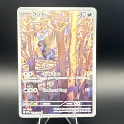 Pokemon Deino 146/086 Sv: White Flare Illustration Rare Full Art Holo NM - Image 1
