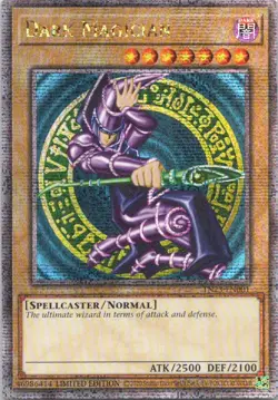 1996 Yugioh Limited Edition DARK MAGICIAN QUARTER CENTURY SECRET HOLO - Image 1