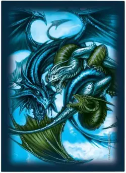 Ultra Pro Deck Protector 60ct Small Sleeves Monte Blue Trinity Dragon Yu-Gi-Oh! - Image 1
