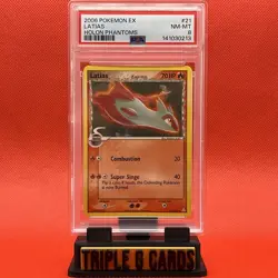 Latias 2006 Pokemon EX Holon Phantoms #21 Holo PSA 8 - Image 1
