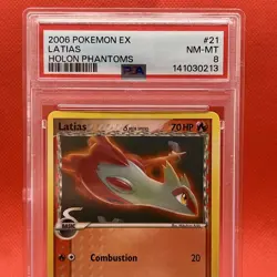 Latias 2006 Pokemon EX Holon Phantoms #21 Holo PSA 8 - Image 2