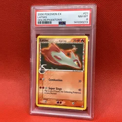 Latias 2006 Pokemon EX Holon Phantoms #21 Holo PSA 8 - Image 5