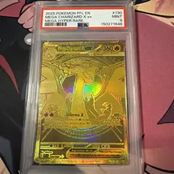 2025 POKEMON PFL EN-PHANTASMAL FLAMES MEGA HYPER RARE MEGA CHARIZARD X EX PSA 9 - Image 1