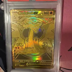 2025 POKEMON PFL EN-PHANTASMAL FLAMES MEGA HYPER RARE MEGA CHARIZARD X EX PSA 9 - Image 3