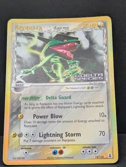 Rayquaza 13/113 Delta Species Reverse Holo Rare Pokemon TCG Nintendo LP - Image 3